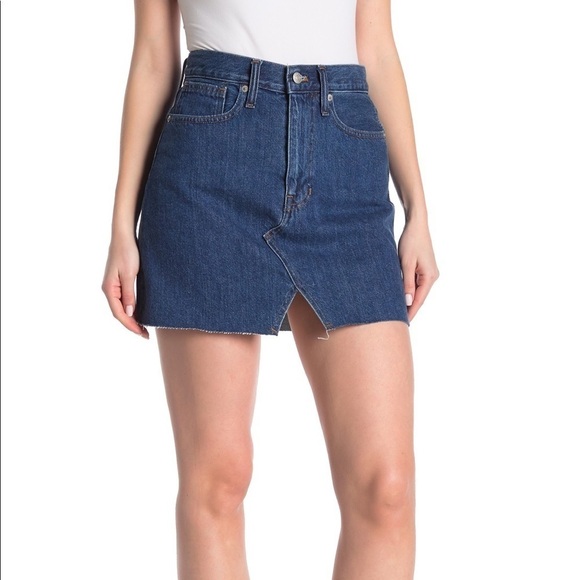 NWT Madewell Size 28 McCaren Cutout Denim Skirt - Picture 1 of 11